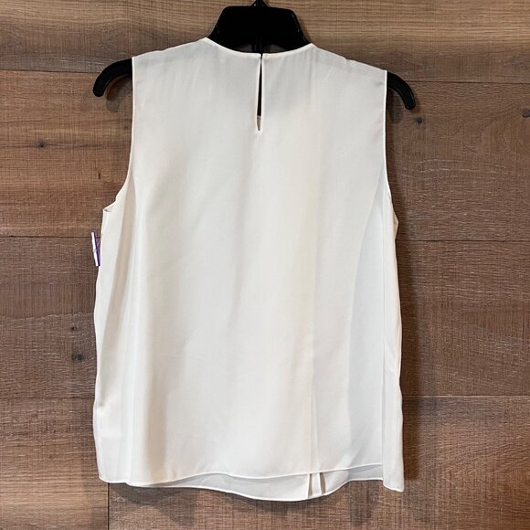 NWOT THEORY Pleated Silk-Chiffon Top blouse size S - Picture 7 of 9